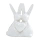 thumbnail image 2 of Escultura de cerámica de animal, figura de conejo, pareja de conejos, estatua, decoración de Pascua Blanco, 2 of 9