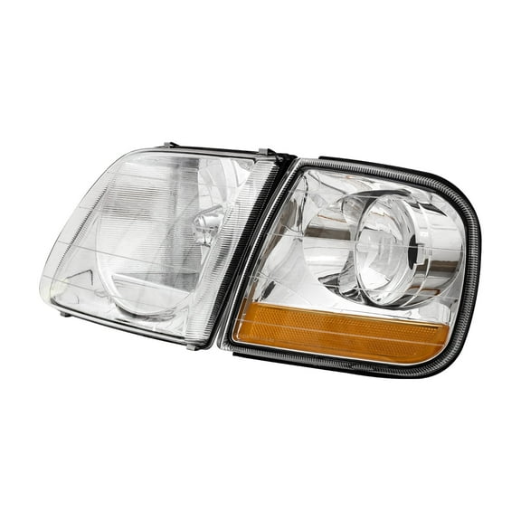 HOUGEET Headlights Headlight Fit for 1997-2003 Ford Expedition | F-150 | F-250 Headlights Headlamps Signal Lights With bulb(s) Left Driver Side