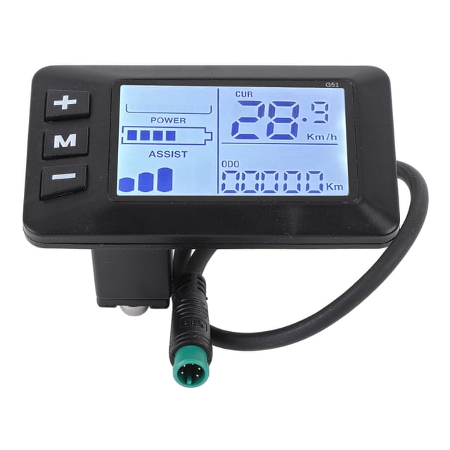 Electric Bike LCD Display, Lightweight Electric Bicycle LCD Panel 5 Pin Connector ABS Sturdy for 2.2cm Handlebars
