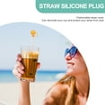 thumbnail image 5 of 6-Pack Reusable Silicone Straw Toppers for 6-8mm Straws, Cute Sun-Shaped Plugs, Drink Accessories, 5 of 5