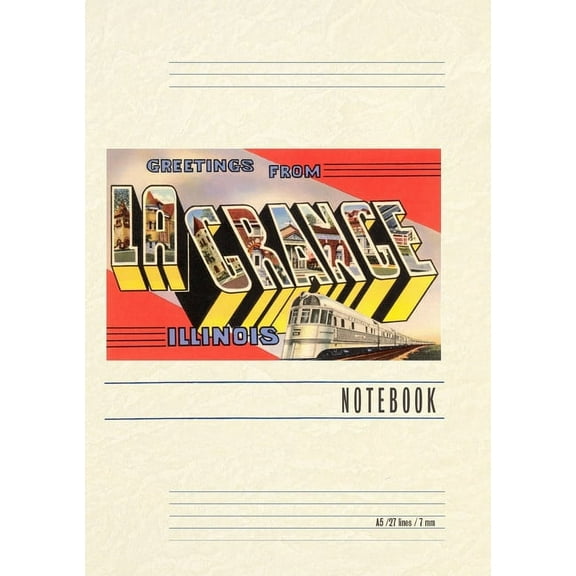Vintage Lined Notebook Greetings from La Grange, Illinois (Paperback)