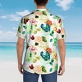 thumbnail image 6 of Daiia Floral Vintage Hawaiian Shirt for Men Gentle Cotton Regular Short Sleeve Casual-Large, 6 of 9