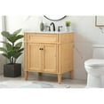 thumbnail image 2 of Elegant Kitchen and Bath 30 inch Single bathroom vanity in natural wood, 2 of 8