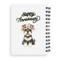 thumbnail image 2 of Happy Anniversary Schnauzer Celebrates Wedding Love Family Party Spiral Bound Journal Miniature Schnauzer Dog Lover 5x7in Spiral Notebook - 01015, 2 of 5