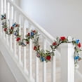 thumbnail image 3 of Cadancy 4th of July Decorations Garland Artificial Hydrangea Vine Greenery Hanging Decoration Faux Floral Swag for Mantle Window Wall Indoor Outdoor Patriotic Party Supplies, 3 of 4