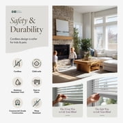 Chicology 30W x 36H Cordless Vinyl Mini Blinds 1 in Slats Light Filtering White Easy Install