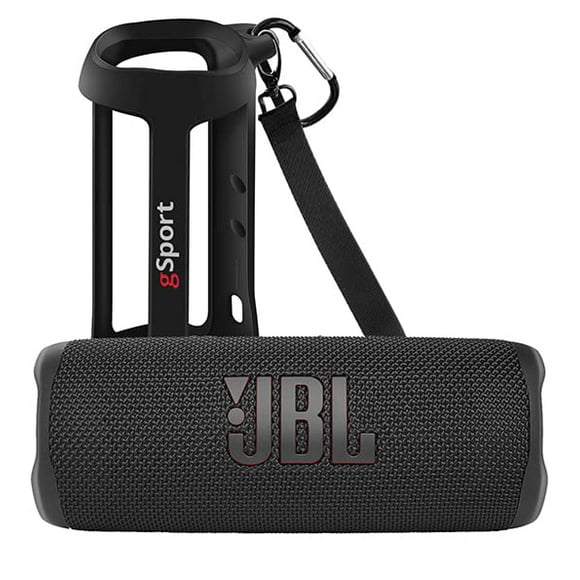 JBL FLIP 6 Paquete de altavoz portátil impermeable con funda de silicona gSport (negro)
