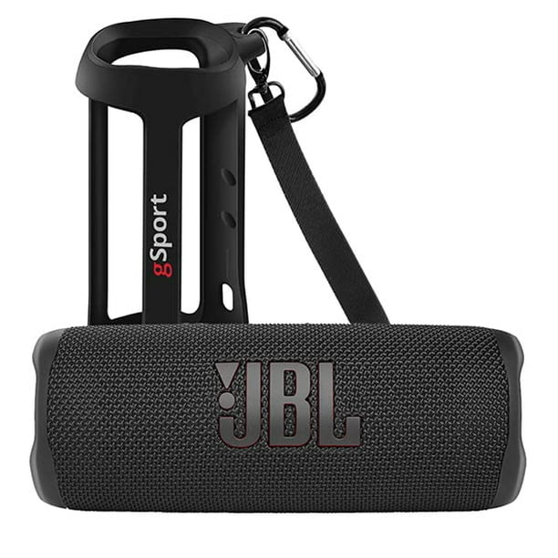 JBL FLIP 6 Paquete de altavoz portátil impermeable con funda de silicona gSport (negro)