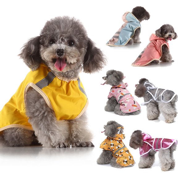 Tiberpet Dog Raincoat Pet Raincoat Hooded Slicker Poncho for Small to X-Large Dogs and Puppies L-4XL