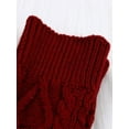 thumbnail image 4 of Spencer Women's Crochet Knitted Stocking Over Knee Thigh High Socks Leg Warmers Winter Boot Socks "Red", 4 of 4