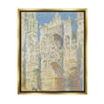 thumbnail image 2 of Stupell Industries Rouen Cathedral, West Facade Sunlight Claude Monet Painting Painting Metallic Gold Floating Framed Canvas Print Wall Art, Design by one1000paintings, 2 of 5