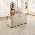 thumbnail image 4 of Modern Corduroy Sofa with Storage and Ottoman, 22.5in Deep Seat, Cup & Phone Holders for Living Room, 4 of 11