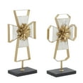 thumbnail image 3 of DecMode Gold Metal Contemporary Sculpture, 2 - Pieces, 3 of 10