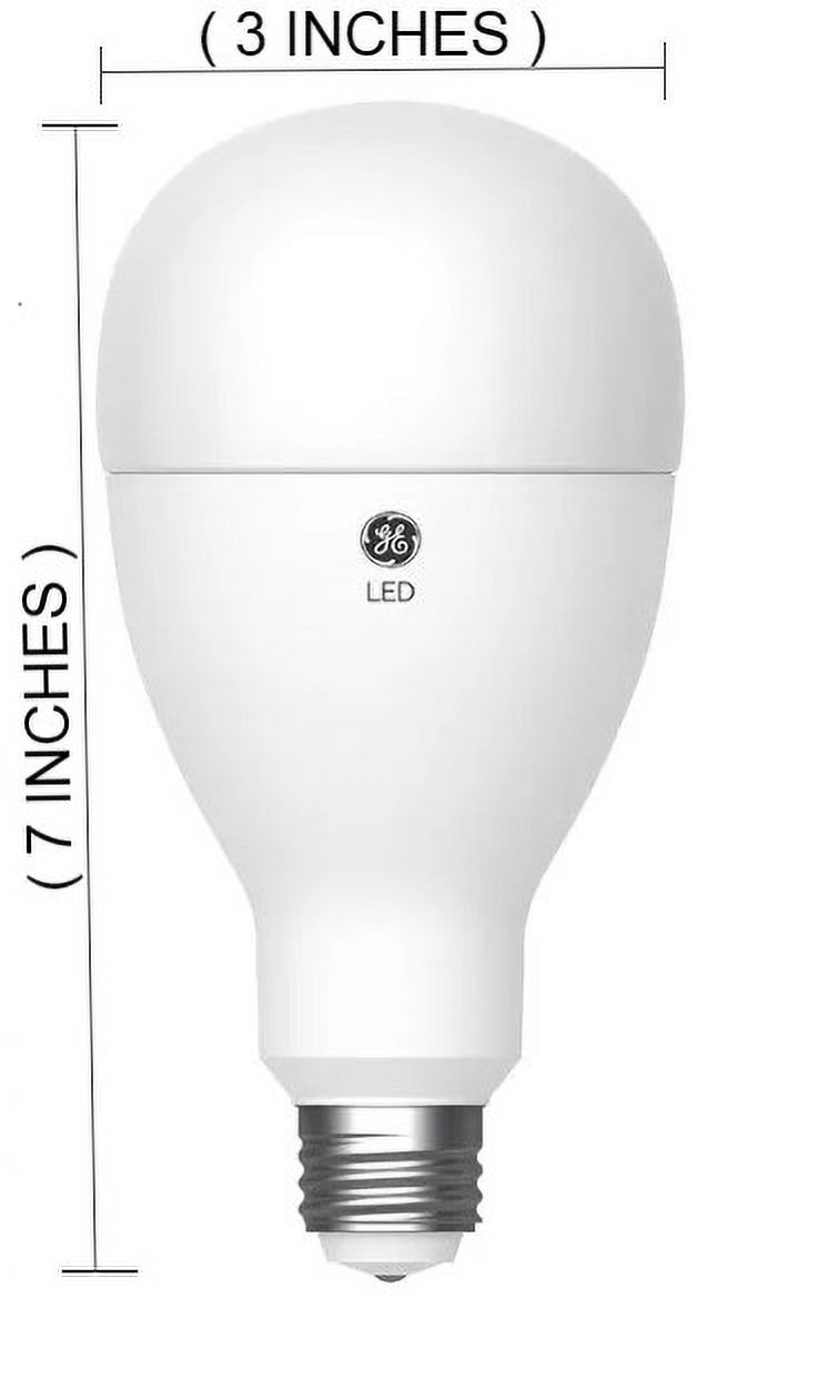 (case of 3 bulbs) Plump GE ultra bright LED 3-way light bulb, 75/150/250 watt replacement, Soft White, 1100/2310/3900 lumens, exceptionally bright LED A23, frost finish, irregular size