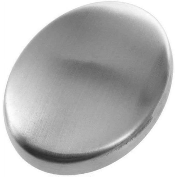 LAICAIW Daycount® 2pcs Stainless Steel Soap Oval Shape Deodorize Smell from Hands Retail Magic Eliminating Odor Kitchen Bar Odor Remover (Oval: 2.4''x1.8'')
