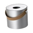 thumbnail image 4 of Porta Pañuelos Porta Servilletas Faciales con Asa Organizador de Escritorio Creativo Portátil Porta Pañuelos Cilíndricos para Mesita de Noche Y Barra Plata, 4 of 8