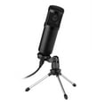 thumbnail image 2 of USB Condenser Microphone Computer Mic Kit with Mini Desktop Metal Tripod Stand Windscreen USB Cable for Music Recording Live Streaming Online Singing Meeting Teaching Game, 2 of 7
