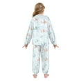 thumbnail image 3 of Fluffy Pajamas Set Fuzzy Winter Warm Pj Sets Pullover Tops and Long Pants Pastel Doodle Airplanes X-Small, 3 of 8
