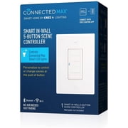 Cree Connected Max Smart In-Wall 5-Button Scene Controller For Connected Max Smart Bulbs, Compatible with Any Connected Max Smart Bulb, Bluetooth + WiFi, White, 1 Controller