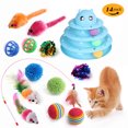 thumbnail image 3 of Juego de túnel de juguete para gatos, divertido juguete interactivo de peluche con forma de ratón, juguete vocal para gatos, 3 of 6