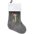 thumbnail image 1 of HOME'S FRIEND Christmas Stockings with Letters, 18 Inch Plush Monogram Christmas Stockings,Name Initial Large Embroidered Stockings,Christmas Tree Dec, 1 of 4