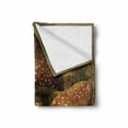 thumbnail image 2 of Fairy Tale Soft Flannel Fleece Throw Blanket, Spotted Mushroom House Enchanted Forest with Cloudy Climate Architecture, Cozy Plush for Indoor and Outdoor Use, 70" x 90", Multicolor, by Ambesonne, 2 of 6
