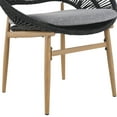 thumbnail image 5 of Christopher Knight Home 7-Piece Outdoor Dining Set, 67" Wood Table with Funnel Back Wicker Chairs, Gray Cushion, 5 of 13