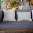 thumbnail image 2 of Plutus Silver Diamond Shiny Fabric With Embroydery Luxury Throw Pillow - Double sided 20" x 30" Queen, 2 of 2