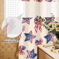 thumbnail image 3 of No Hook Shower Curtain, American Flag Shower Curtains for Bathroom with See Through Top Window, 250 Anniversary Freedom Veteran Day Ribbon Waterproof & Washable Bath Curtain Extra Long 72"x96", 3 of 9