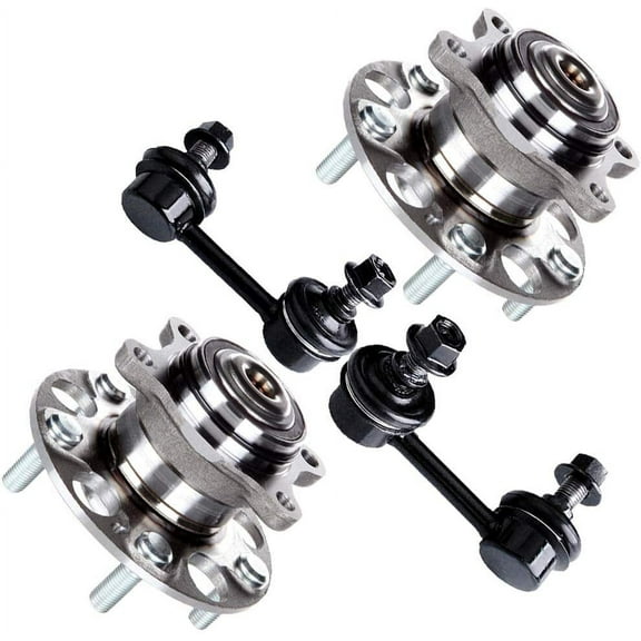 CCIYU Rear Driver Passenger Side Sway Bar End Link Wheel Hub Bearing fit for 2006-2011 for Honda Civic 4pcs Suspension Kit