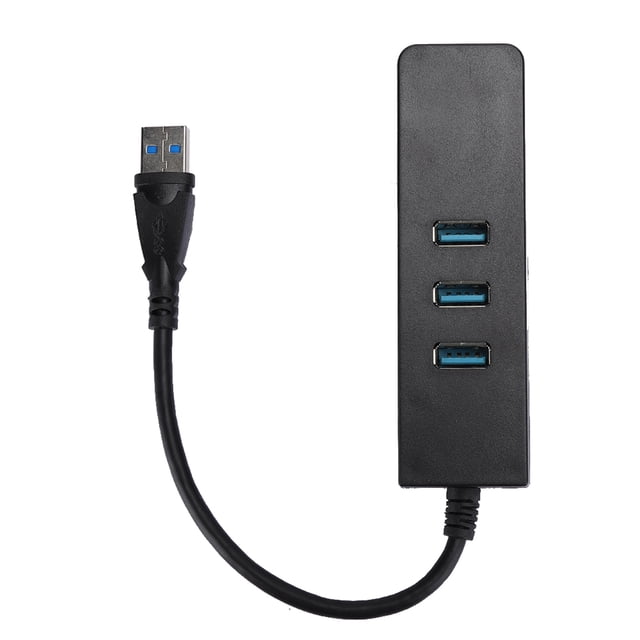 Adaptador convertidor Ethernet USB 3.0 DM HE27 RTL8153 con concentrador 3.0 de 3 puertos a unidad RJ45 sin unidad