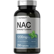 NAC N-Acetyl Cysteine 1200mg | 250 Caplets | by Horbaach