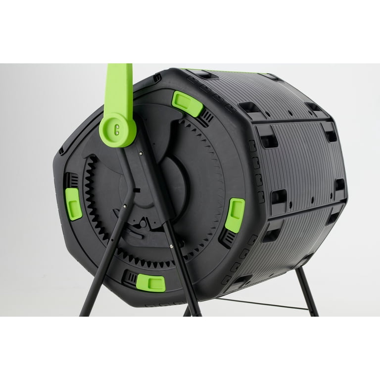 Maze RSI Outdoor Rotating Barrel 48 Gallon Geared Compost Tumbler