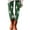Dark Green, variant on Women's Christmas Print Stretchy Soft Leggings, Casual Home Sleep Pants, Olive Green, L