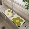 thumbnail image 3 of Huanledash Faucet Splash Mat Wear Resistant Convenient Large Water Absorption Fast Drying Diatom Mud Sink Splash Guard Kitchen Supplies, 3 of 8