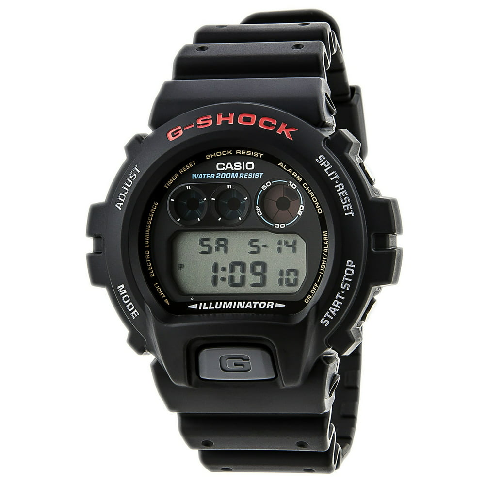 Casio - Casio DW6900-1V Men's G-Shock Digital Alarm Black Resin Dive ...