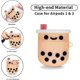thumbnail image 5 of Funda compatible con Airpods 1/2, lindo personaje de dibujos animados de té con leche Boba, cubierta de silicona 3D, antipérdida, anticaída, con llavero, impermeable a 360 °, adecuada para niñas, niños y adolescentes ER, 5 of 7