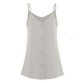 thumbnail image 5 of Babysbule Womens Tank Tops Womens Tops Solid Buttons V-Neck Sexy Vest Sling Camisole Sleeveless T-Shirt, 5 of 7