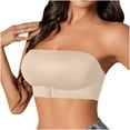 thumbnail image 5 of Sriper Tube Tops for Women with Built In Bra Padded,White Lace Bandeau Top,Wireless Bralette Support and Lift Adjustable Straps,Everyday Basic Sleeping Bra Sujetador Deportivo Para Mujer,Beige S, 5 of 8
