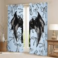 thumbnail image 2 of Feelyou Fashion Black Angel Blackout Curtains Set of 2 (52x84 Each), Magic Fairy Window Curtains, 2 of 6