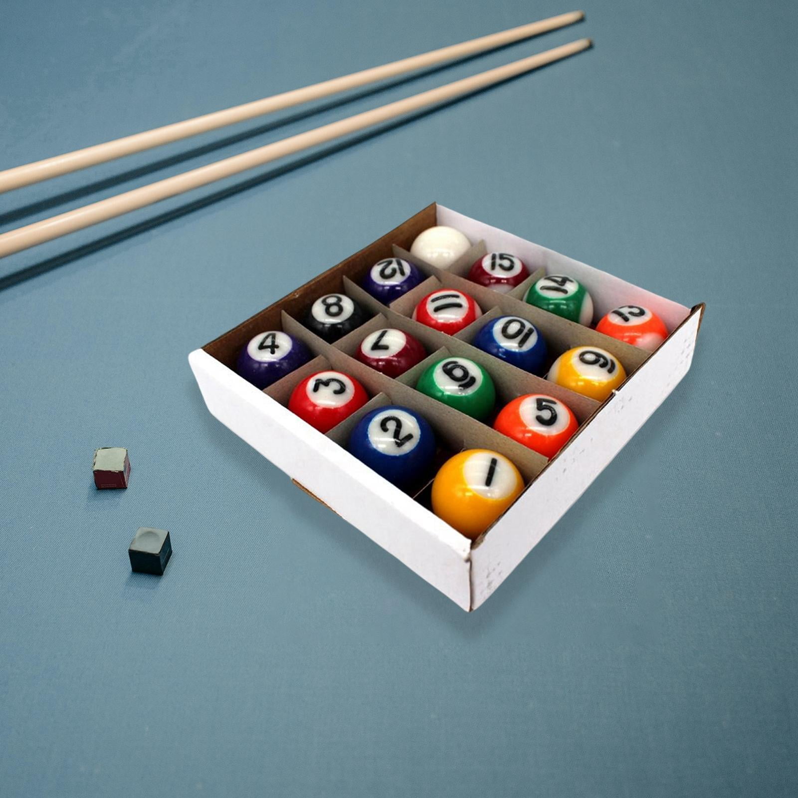 16 Billes De Billard Professionnelles 25 Mm En Résine - Idéal Pour Jeux Enfants, Bars, Loisirs En Famille