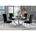 thumbnail image 3 of Best Master Furniture Lexington 52" Round White Faux Marble Dining Table, 3 of 3