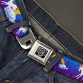 thumbnail image 2 of Buckle-Down Belt, Seatbelt Buckle Belt, Unicorns Rainbows Stars Blue Purple, 30 to 44 Inches, 2 of 9