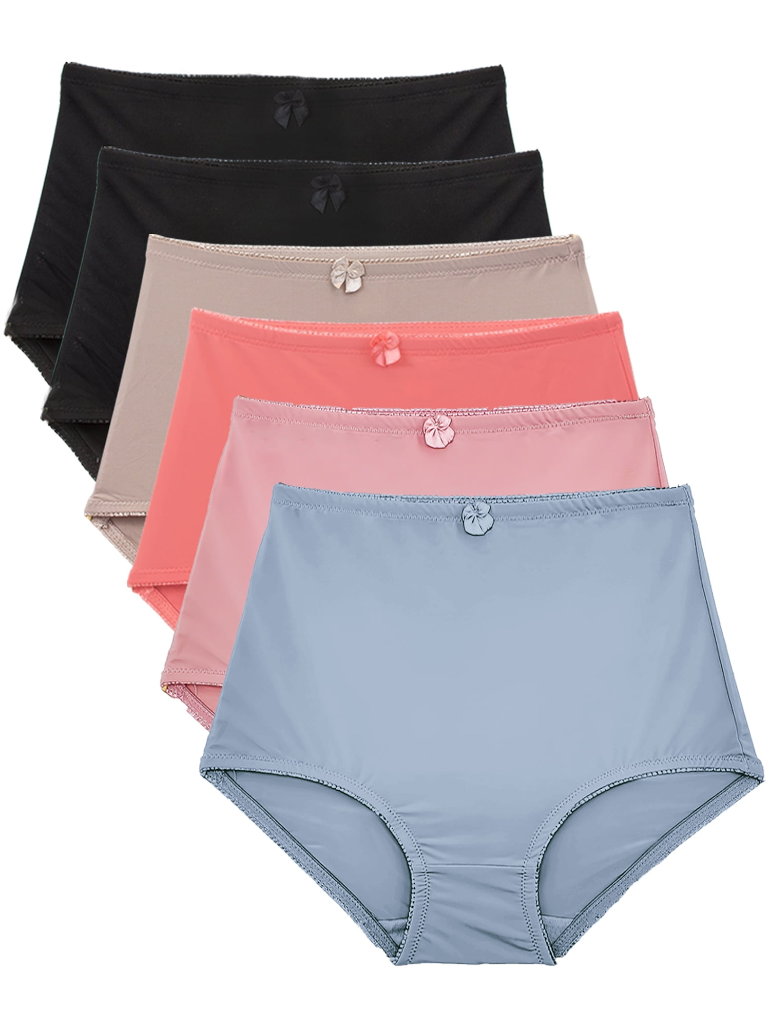 B2BODY Women's Panties Comfortable High-Waist Tummy Control Briefs  Multi-Pack 