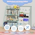 thumbnail image 5 of NACHES Metal Kid Bookshelf Toy Storage Organizer Montessori Baby Bookcase Small Toddler Book Rack Sling Children Display Shelf Boy Girl Living Bedroom Nursery Playroom Classroom Library (Green), 5 of 9