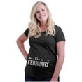 thumbnail image 4 of Cute Expecting Baby Due in February Women's Maternity T Shirt Tee Brisco Brands S, 4 of 7