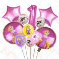 thumbnail image 4 of Globo enredado para fiesta de cumpleaños de niña, regalo, decoración del hogar, globo de látex rosa de Rapunzel de 12 pulgadas, decoración para baby shower y boda, 4 of 5