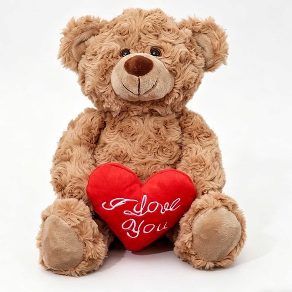Uxgjfwu Heart Bear Plush Stuffed Animal Toy, Soft Cute Teddy Bear Companion for Mother's Day Gift, Cozy Decorative Accent for Mom Grandma Home Shelf Bedroom Lounge Display