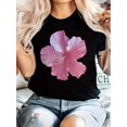 thumbnail image 1 of Women's Retro Round Neck Short Sleeve Geometric Print T-Shirt, 100% Polyester, Machine Washable, Casual, Print, 1 of 6