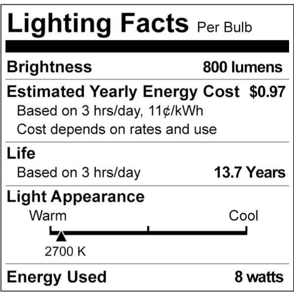 Philips LED 75-Watt ST19 Straight Tubular Filament Light Bulb 
